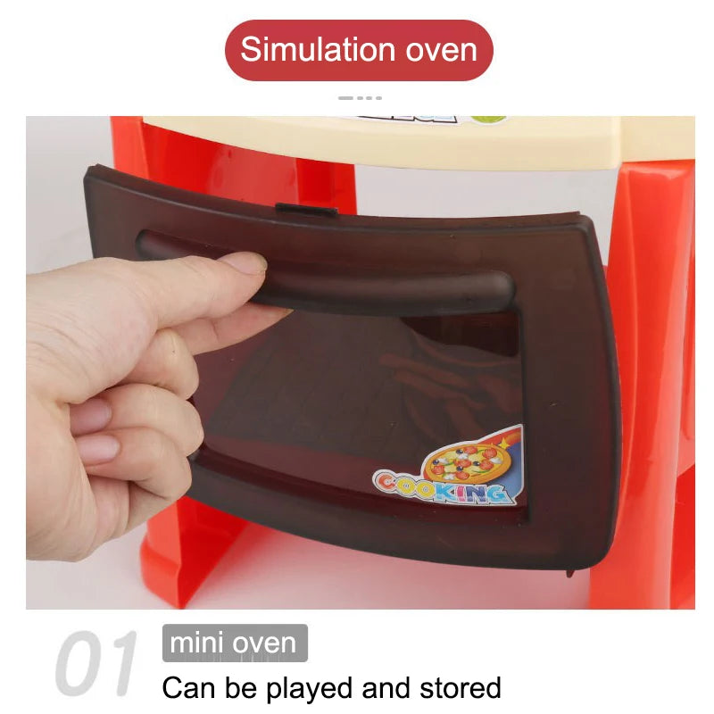 Kids Kitchen Playset,Pretend Food Kitchen Toys-Play Kitchen Accessories Cutting Food Toy, Pretend Play for Boys, Girls