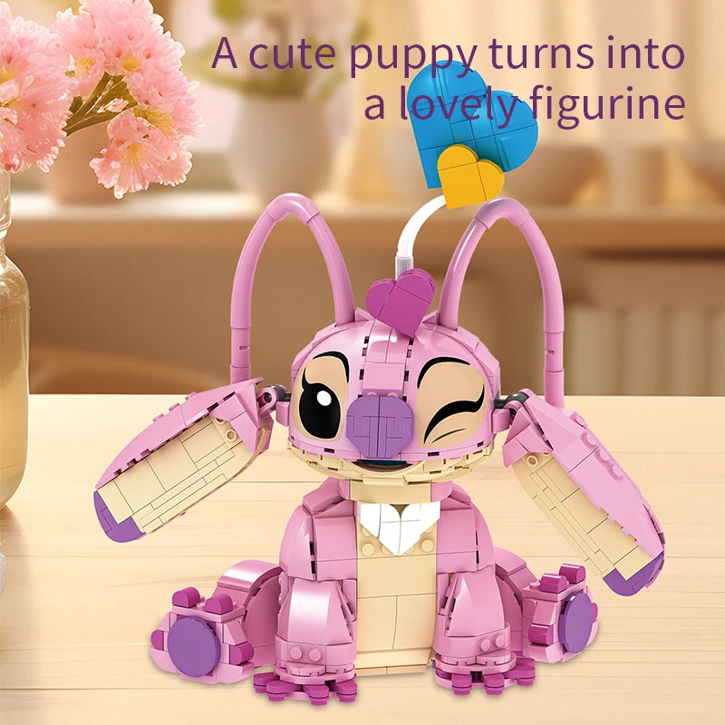 Stitch Angel CP Building Blocks 2025 Large Piece Cartoon Toys for Kids with Moving Ears Assembly Gift for Boys & Girls Birthday