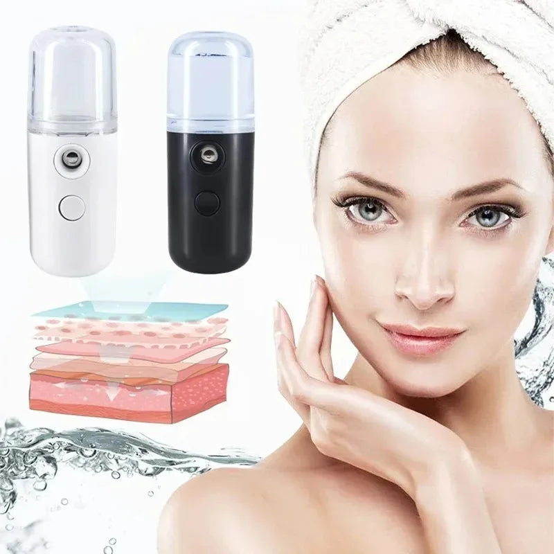 USB Portable 30ml Mini Nano Mist Sprayer Face Spray Facial Steamer Moisturizing Air Humidifier Skin Care Beauty Instruments