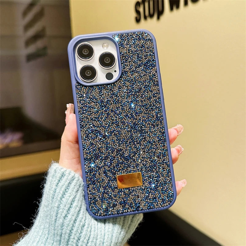 Luxury Shiny Diamond Phone Case For iPhone 17 16 15 14 Pro Max Plus 17Air 16E 13 12 11 Star Diamond Soft Rubber Protective Cover