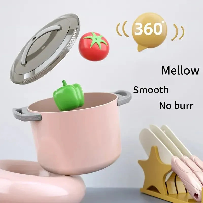 Kids Play Kitchen Set Pretend Play Cooking Toys Set Kitchen Toy Playset For Toddlers Pots And Pans Role Playing Toys Gift