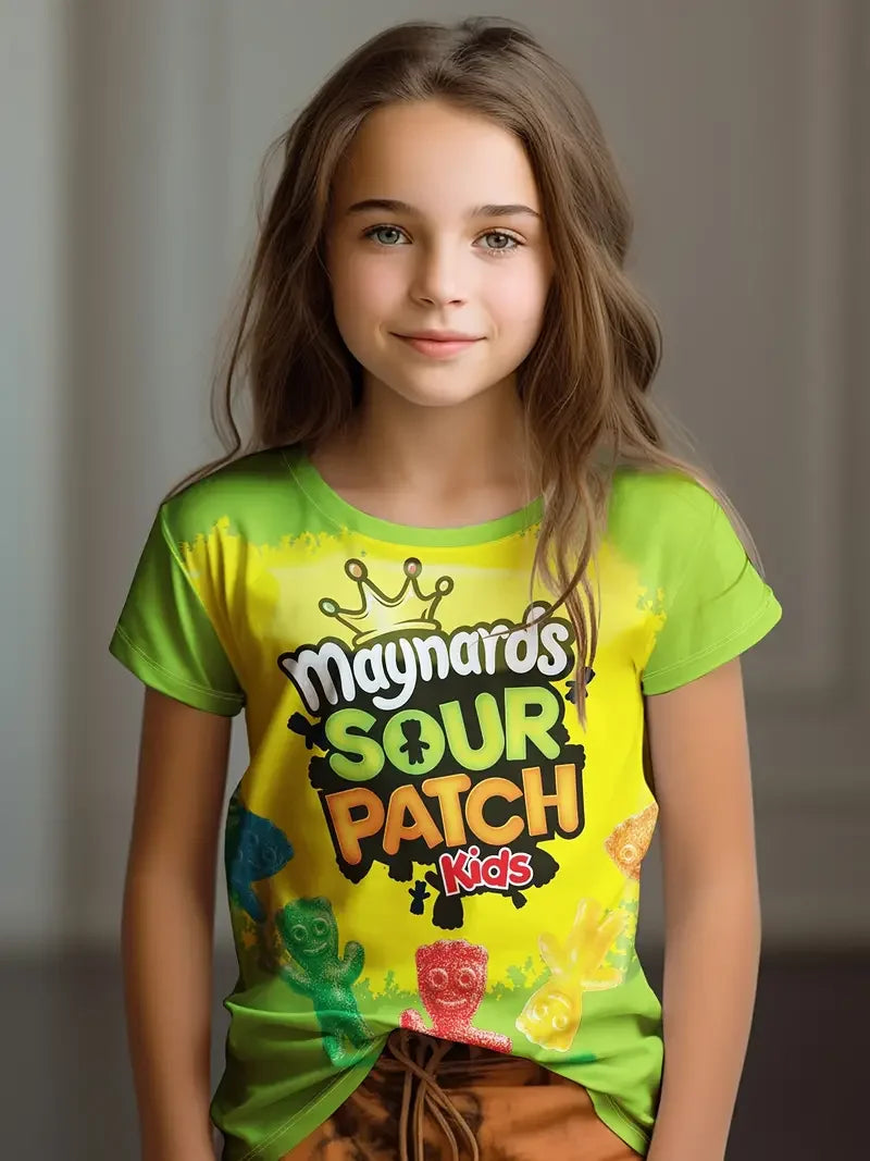 Kids Clothes Children's T-Shirt Girl Short Sleeve Top Cartoon Cat Kawaii Girls Summer Clothes Child T-Shirt Children's Clothing S35TX3388 CHINA
