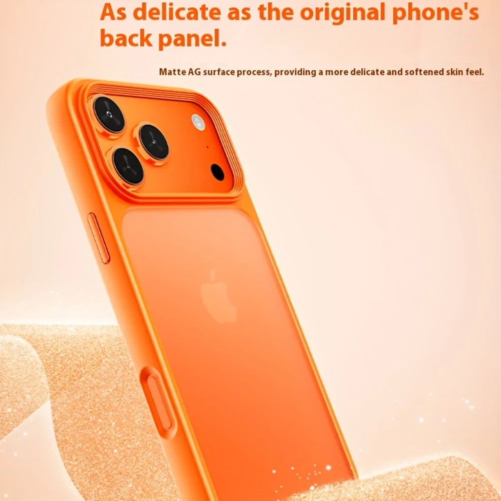 Translucent Matte Case For iPhone 17 17 Air 17Pro 17 Pro Max New Metal Buttons Skin Feel Shockproof Cover For iPhone17 Pro Max