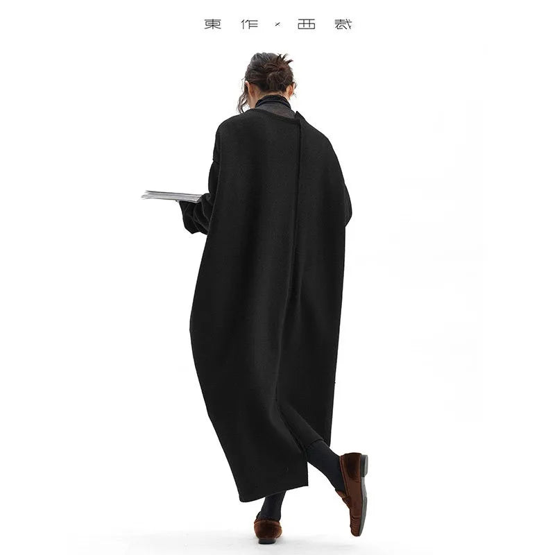 Niche Designer Style~ Wool Knit Dress, Women's Loose and Comfortable Long-Sleeve Dress, New Autumn and Winter Base Layer