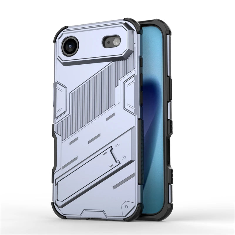 Shockproof Phone Case For iPhone 17 Air Phone Holder Armor PC Full Cover Back Case iPhone17 Pro Max Cover For iPhone 17 Air Case Gray