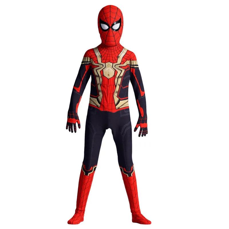 Child Remy Superhero Spider Mask Costume  Halloween CharacterJumpsuit Holiday Performance Wear for Boys & Girl Birthday Party