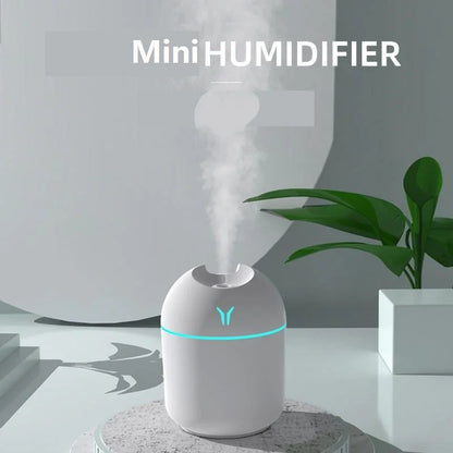 250ML USB Mini Air Humidifier Ultrasonic Essential Oil Aroma Diffuser with LED Color Lamp for Home Car Mute Mist Maker Touch-tone Control