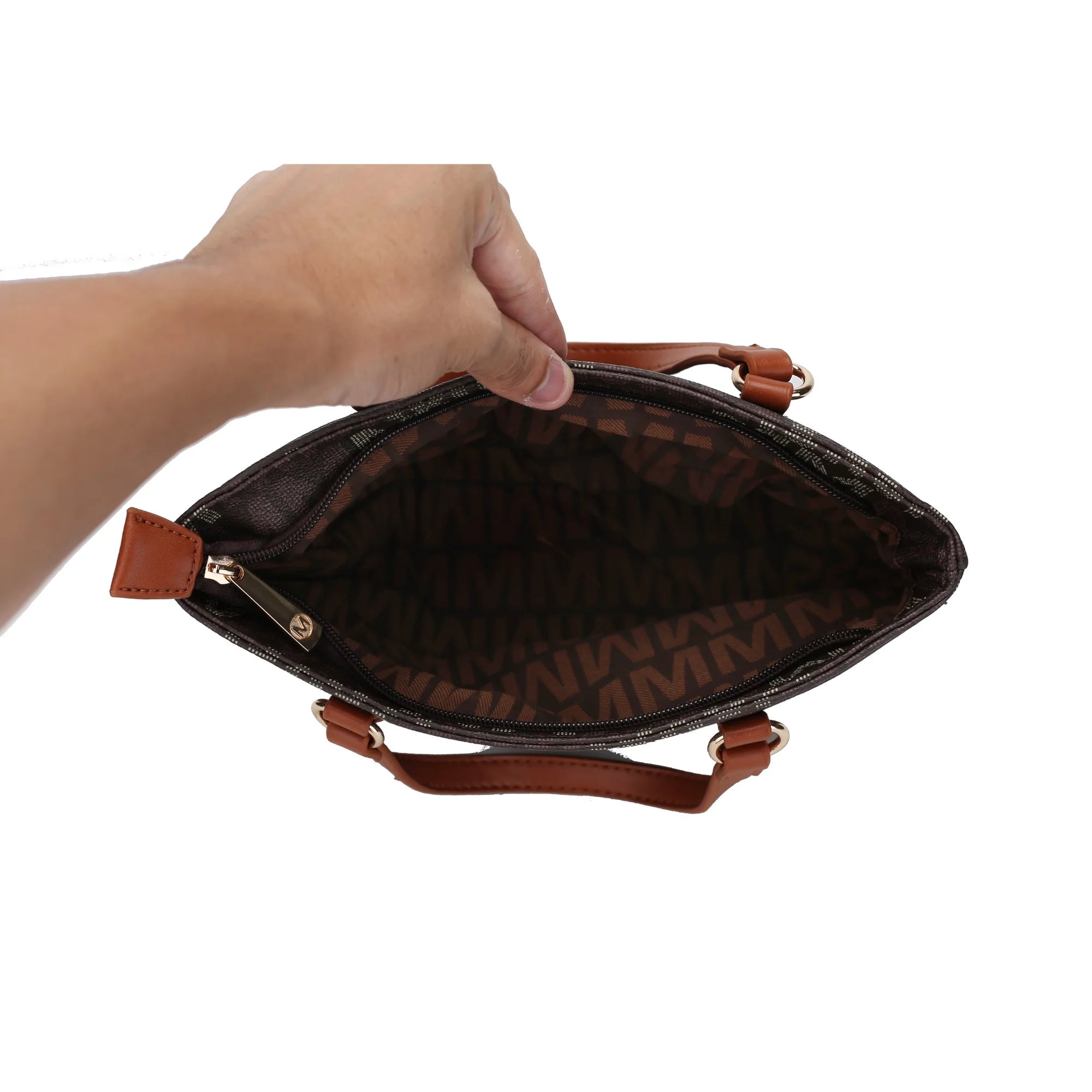 Alexy 4-Piece Women's Tote Bag Set - Stylish Tan Handbag with Pouch Purse & Wristlet Wallet