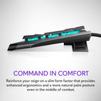 AW510K Low-Profile RGB Gaming Keyboard with Per-Key RGB LED Backlighting, Media Controls, USB Passthrough, and Cherry MX Low Profile Red Switches