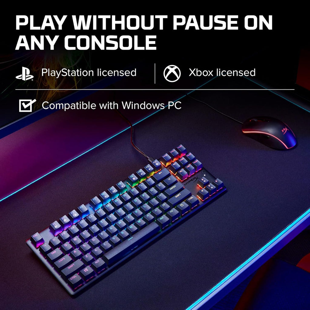 Alloy Origins Core Tenkeyless Mechanical Gaming Keyboard with RGB LED Backlighting, Customizable Software Controls, and Linear  Red Switches - Black