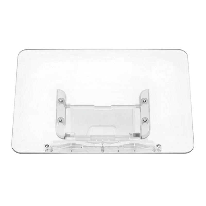 COMFORTH Clear acrylic book stand for hands-free reading, adjustable and foldable desk organizer for study.