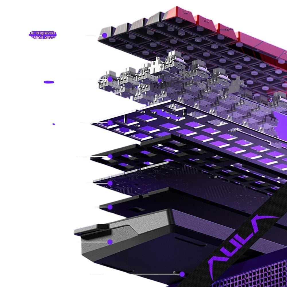 COMFORTH AULA WIN60 RGB magnetic gaming keyboard with monochrome backlight and ABS plastic keycaps.