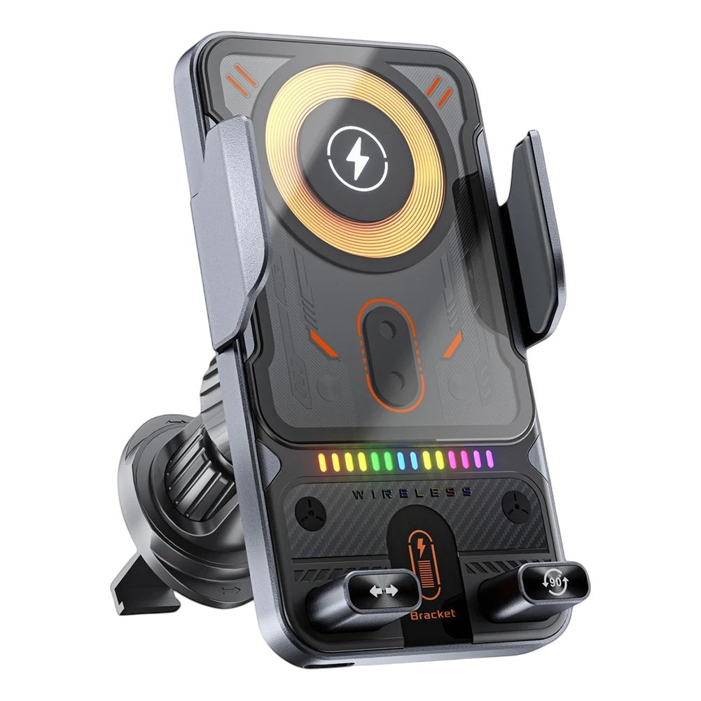 Automatic Clamping Wireless Car Charger Mount Silver China Mainland