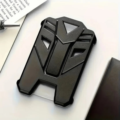 COMFORTH black Autobot logo retractable ID card badge holder with carabiner clip