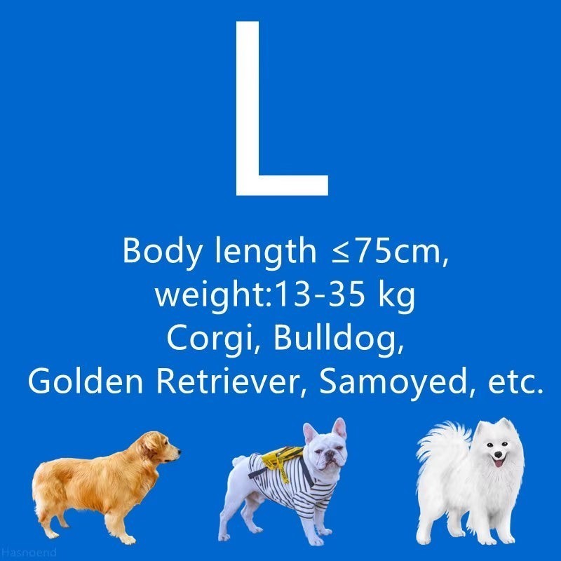 COMFORTH dog drying bag for large breeds like Golden Retrievers, Bulldogs, and Samoyeds. Size L.