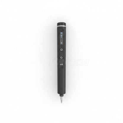 COMFORT electric precision torque screwdriver with LED light, digital display, and adjustable torque settings.