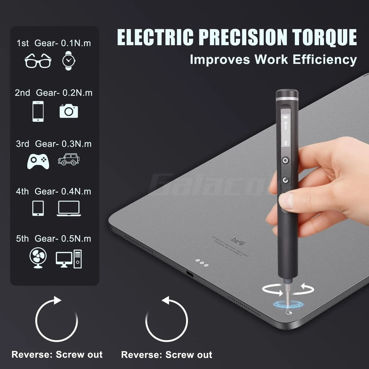Electric Precision Torque Screwdriver with LED Light