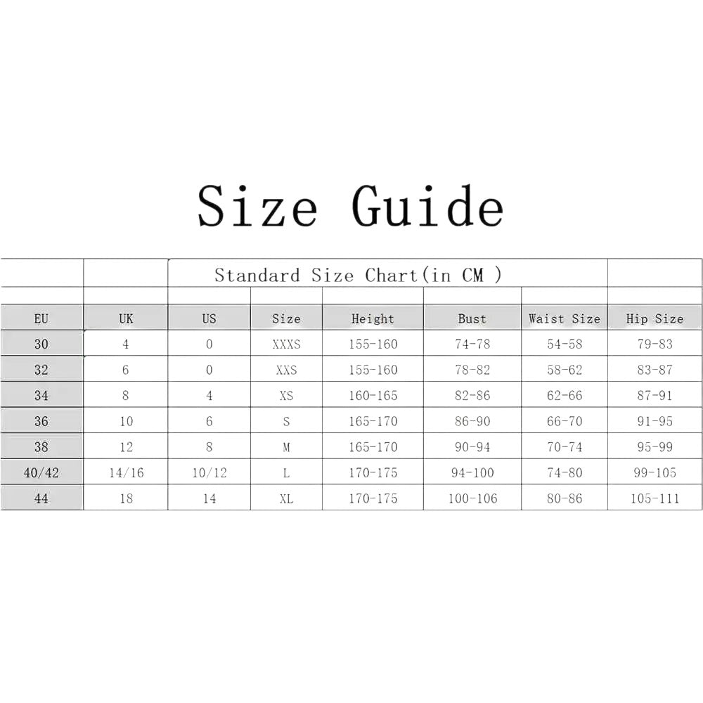 COMFORTH Gothic Skull and Spider Web Lace Corset Top size guide chart