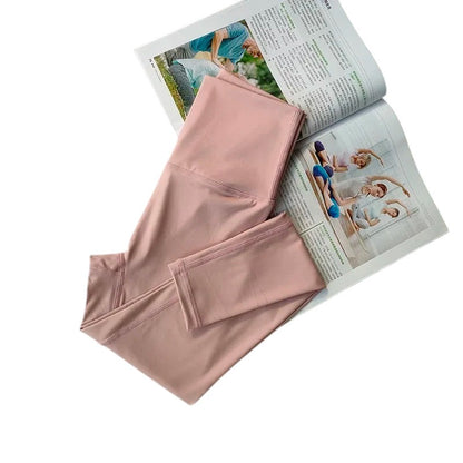 COMFORT pink high-waisted activewear leggings with a flattering fit and soft, second-skin feel. Perfect for yoga, running, or lounging.