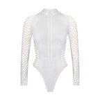 Long Sleeve Lace One Piece Swimsuit