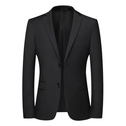 COMFORTH Men's Classic Fashion Suit Jacket, black, two-button closure, notched lapels, tailored fit.