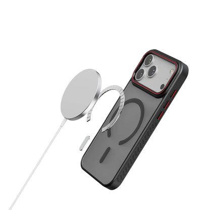 COMFORTH protective phone case with magnetic ring, black, shock-absorbent material, MagSafe compatible.