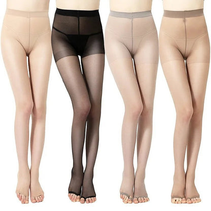 COMFORT sheer toe-less pantyhose in black, nude, and beige. Breathable nylon blend for all-day comfort.