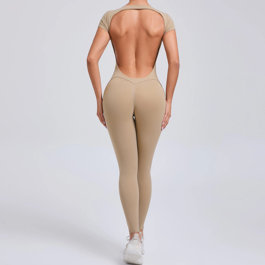 Short Sleeve Full Length Bodysuit For Activewear
