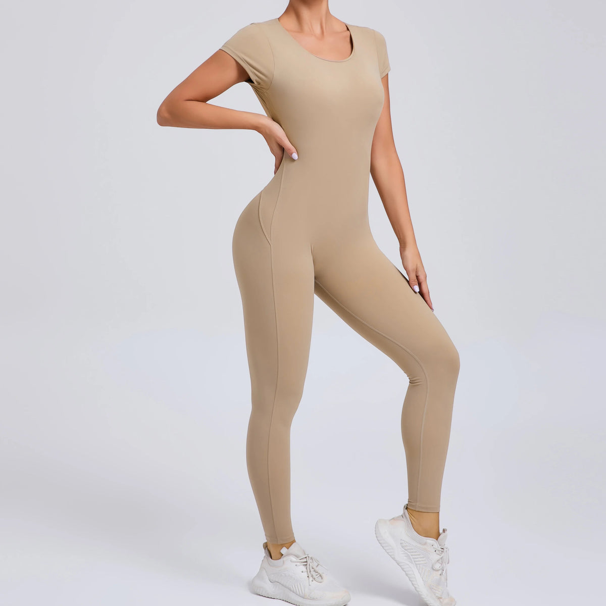 Short Sleeve Full Length Bodysuit For Activewear