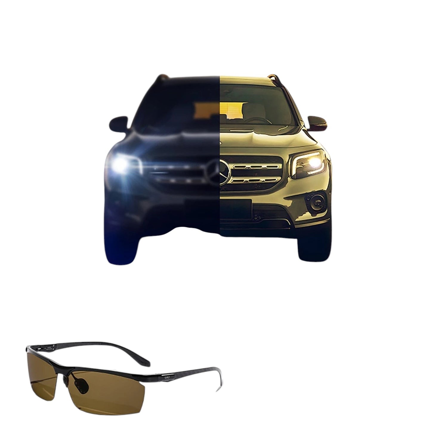 COMFORTH Sport Performance Sunglasses with carbon fiber accents and amber lenses for driving.