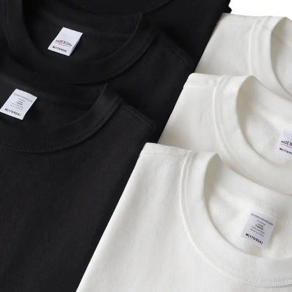 COMFORT black and white crew neck short sleeve t-shirts, cotton blend multipack.