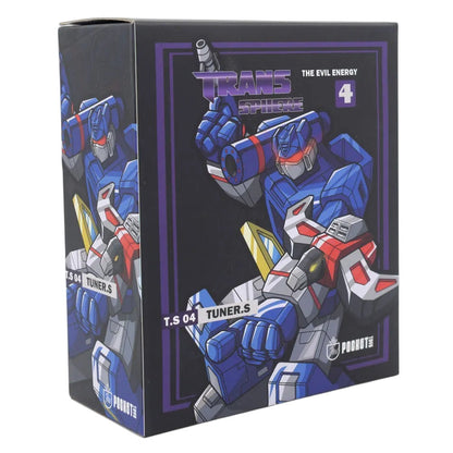 COMFORTH Transformers The Evil Energy 4 Tuner S action figure, blue robot with silver and red accents, transforms into a boombox.