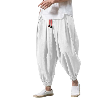 Comfortable Loose Fit Linen Blend Harem Pants