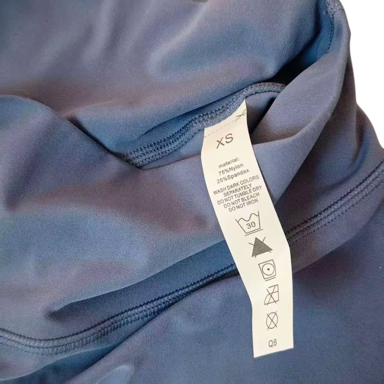 COMFORTHere blue straight leg yoga pants made of 75% nylon and 25% spandex. Size XS.