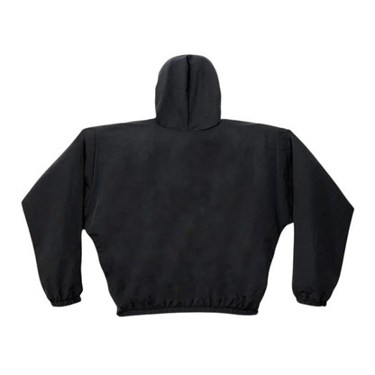 COMFORTH black lightweight hooded jacket with full zip closure and elasticated cuffs and hem.