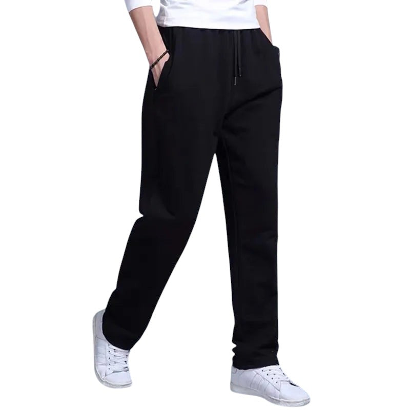 COMFORTH Men's black athletic sweatpants with drawstring waist and side pockets. Relaxed fit, breathable fabric.