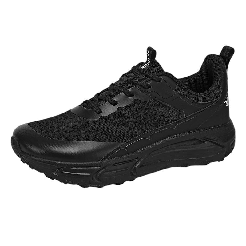 COMFORTH Men's black mesh athletic running shoes with cushioned sole and dynamic design.