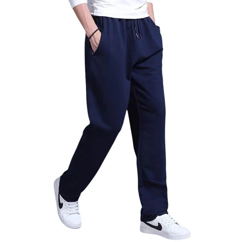COMFORTH Men's navy blue athletic sweatpants with elastic waistband and drawstring, side pockets.