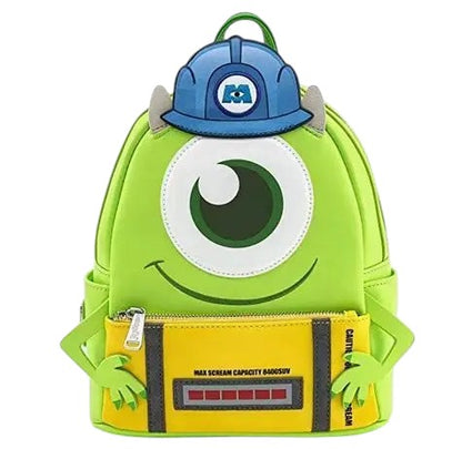 COMFORTH Mike Wazowski mini backpack with blue hard hat and yellow caution panel