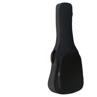 COMFORTH padded black guitar gig bag with carrying handle and front accessory pocket.