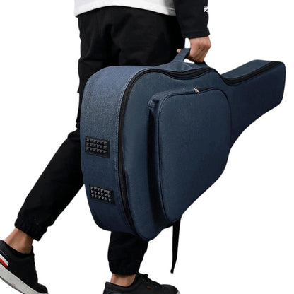 COMFORTH navy blue padded guitar gig bag with carrying handle and accessory pocket