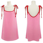 Terry Cloth Slip Dress With Tie Straps