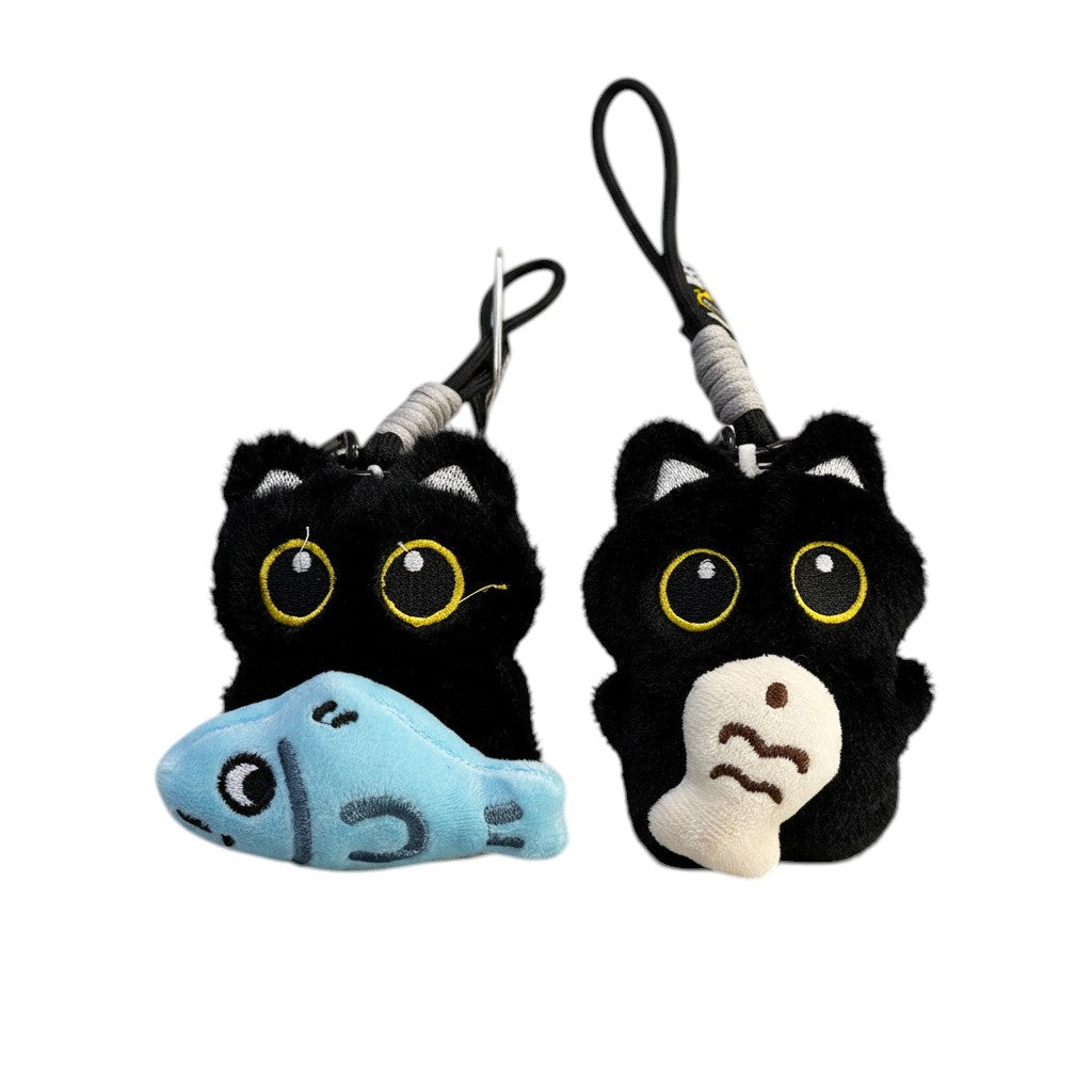 Plush Cat Keychain Charms Set