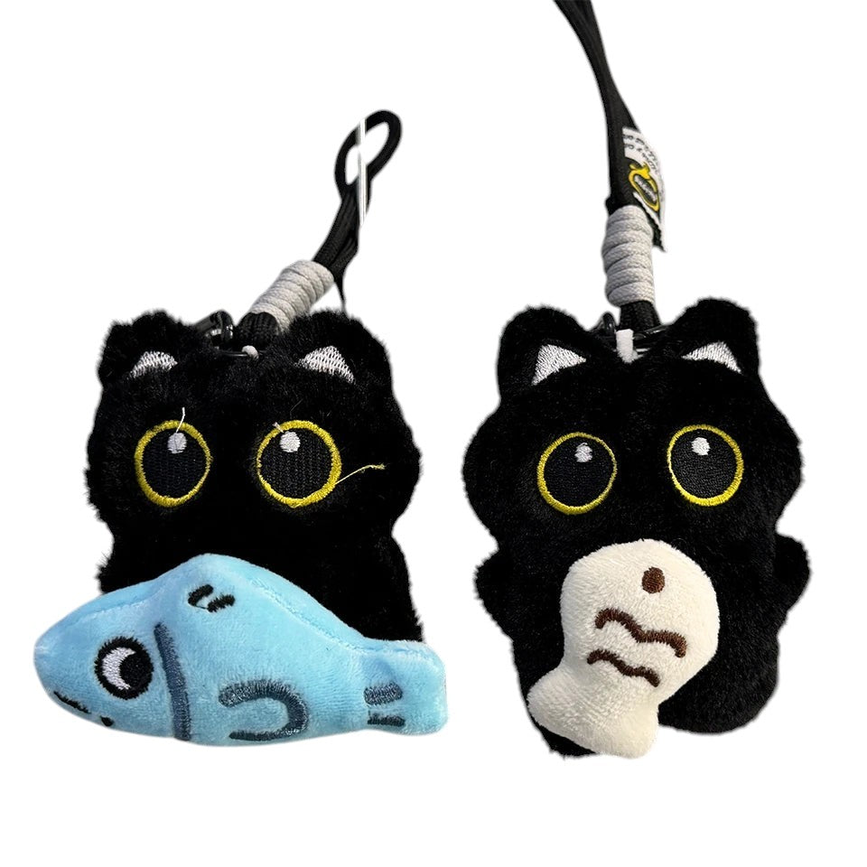 Plush Cat Keychain Charms Set