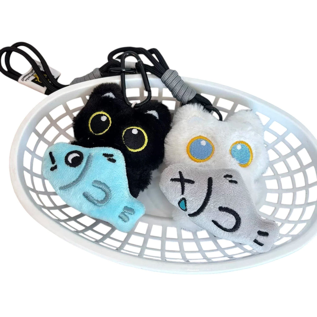 Plush Cat Keychain Charms Set
