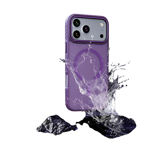 COMFORTH purple protective phone case with magnetic ring, shock-absorbent, MagSafe compatible.