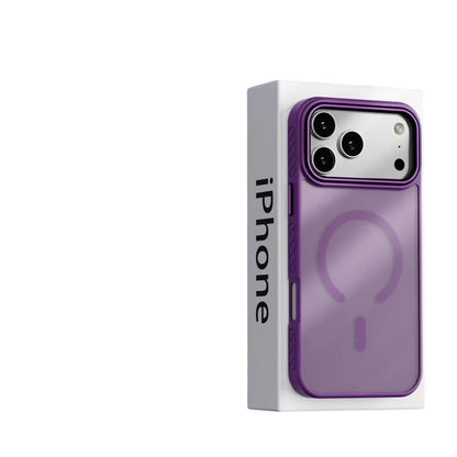 COMFORTH purple protective phone case with magnetic ring for iPhone, shock-absorbent, MagSafe compatible.