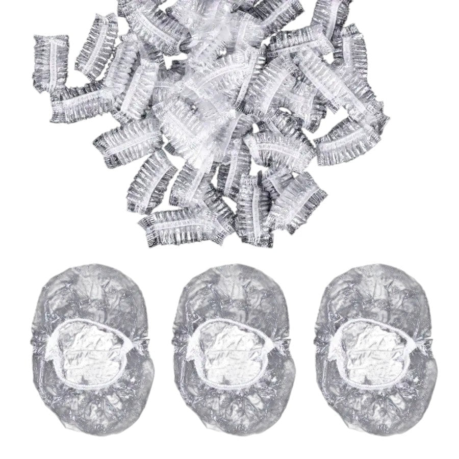 COMFORTH Reusable elastic food covers for bowls and plates, clear plastic, pack of 100