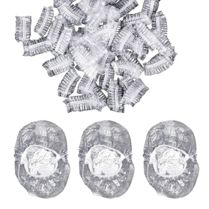 COMFORTH Reusable elastic food covers for bowls and plates, clear plastic, pack of 100