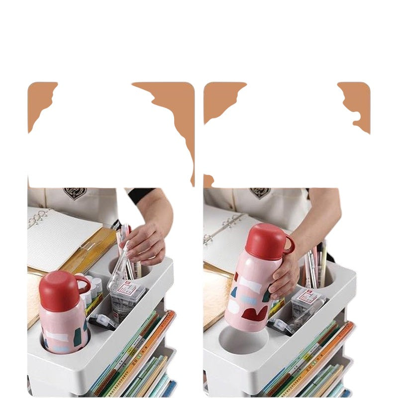 COMFORTH slim rolling storage cart with multiple shelves, ideal for organizing books, toiletries, and supplies.